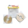 2635-PACK DE 100 FUNDAS CD-DVD PP TRANSPARENTE NO ADHESIVAS CON SOLAPA 3L 10297