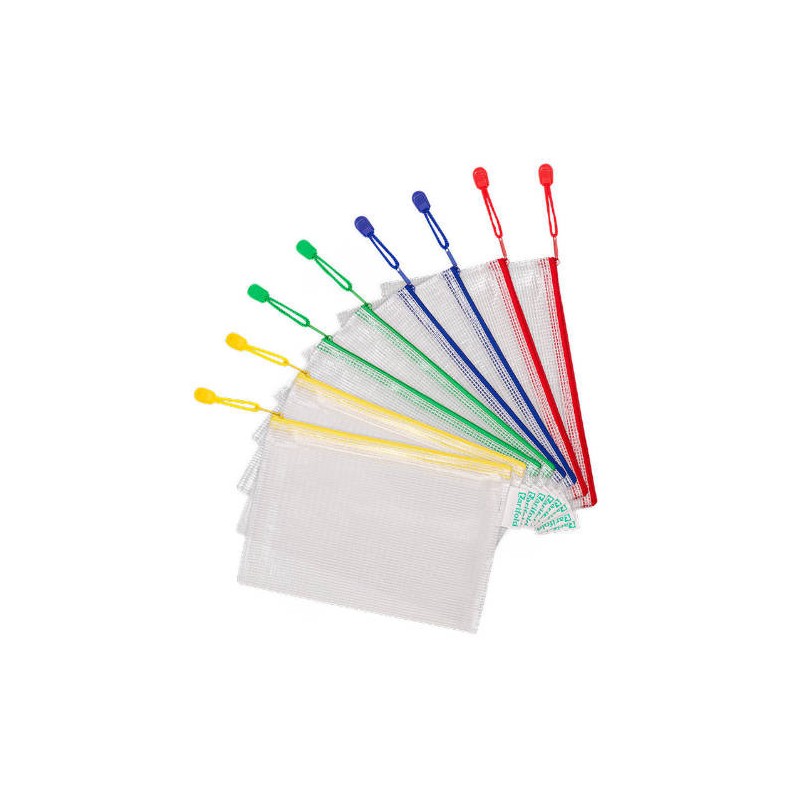 2639-PACK DE 8 BOLSAS ZIPPER MULTIUSOS PVC - CON CIERRE CREMALLERA A5 SURTIDO TARIFOLD 509029 2639-PACK DE 8 BOLSAS ZIPPER MULTIUSOS PVC - CON CIERRE CREMALLERA A5 SURTIDO TARIFOLD 509029