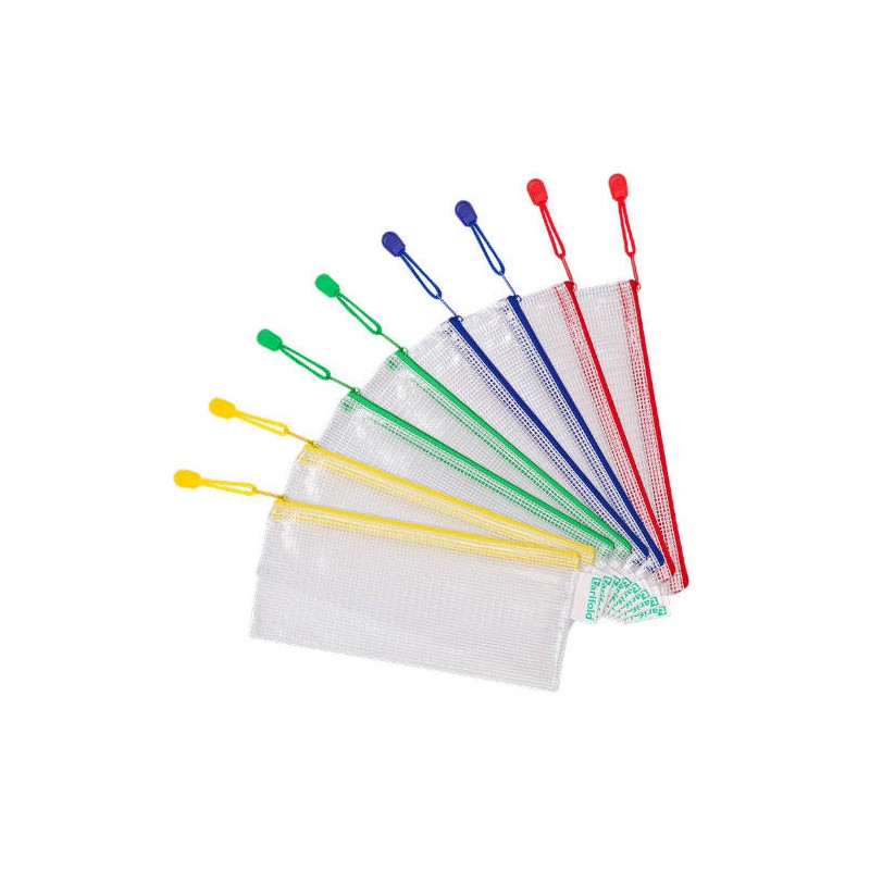2641-PACK DE 8 BOLSAS ZIPPER MULTIUSOS PVC - CON CIERRE CREMALLERA CHEQUERA SURTIDO TARIFOLD 509049 2641-PACK DE 8 BOLSAS ZIPPER MULTIUSOS PVC - CON CIERRE CREMALLERA CHEQUERA SURTIDO TARIFOLD 509049