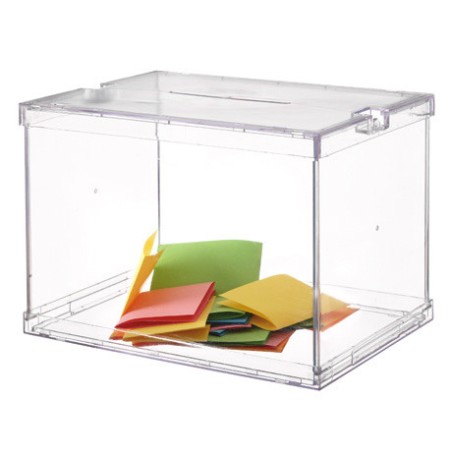 26505-URNA ELECTORAL METACRILATO MODELO OFICIAL 310x440x315MM CON 2 PRECINTOS SEGURIDAD ARCHIVO2000 6158 CS TP