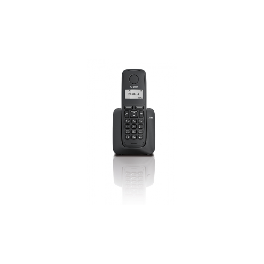 26590-Gigaset A116 Telefono DECT Identificador de llamadas Negro 26590-Gigaset A116 Telefono DECT Identificador de llamadas Negro