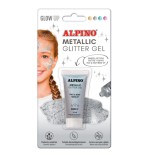 26642-BLISTER MAQUILLAJE CON COLOR Y PURPURINA GLITTER PLATA ALPINO DL000601