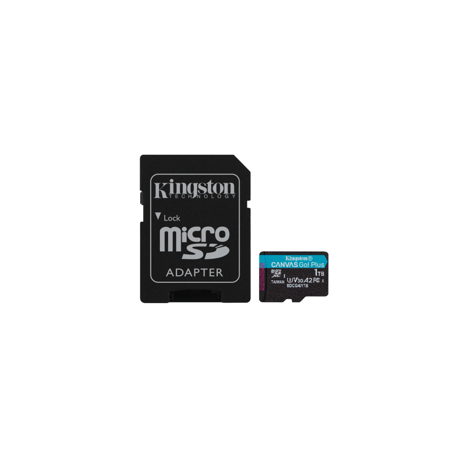 26787-Kingston Technology Tarjeta microSDXC Canvas Go Plus Gen4 de 1 TB, 200 MB/s, A2 U3 V30 y adaptador 26787-Kingston Technology Tarjeta microSDXC Canvas Go Plus Gen4 de 1 TB, 200 MB/s, A2 U3 V30 y adaptador