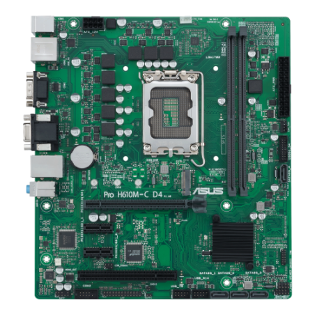 26982-ASUS PRO H610M-C D4-CSM Intel H610 LGA 1700 micro ATX