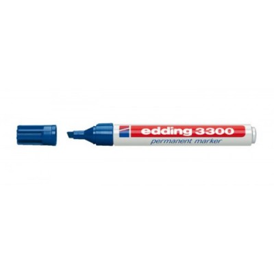 MARCADOR PERMANENTE PUNTA BISELADA 1 5MM 3300 AZUL EDDING 3300 03