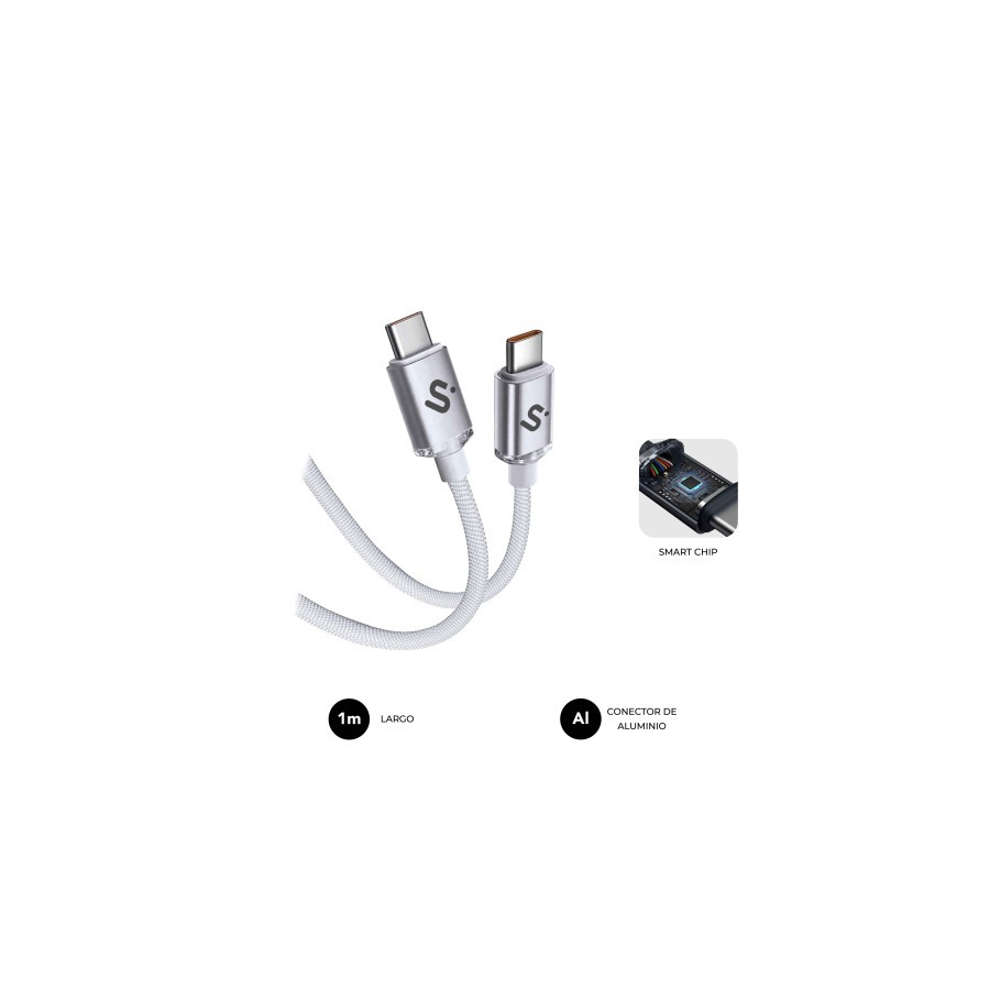 27030-SUBBLIM CABLE OPTIMUS 60W C-C 1m WHITE 27030-SUBBLIM CABLE OPTIMUS 60W C-C 1m WHITE