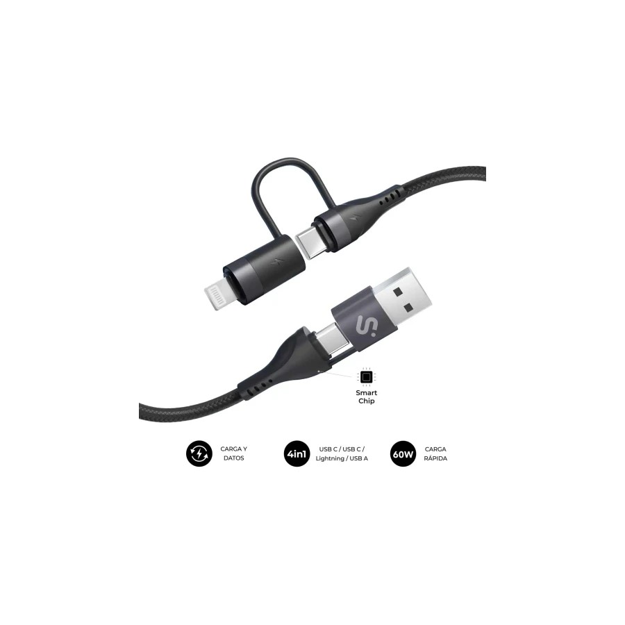 27091-SUBBLIM CABLE TOP 4IN1 60W C-C-L-A 1,2M 27091-SUBBLIM CABLE TOP 4IN1 60W C-C-L-A 1,2M