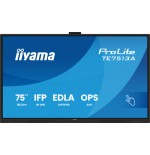 27109-PANTALLA INTERACTIVA 75" EDLA, ANDROID 14, 8/128GB UHD IPS, MM 2X 20W  + 20W SUBWR, 2X HDMI, DP , 2X USB-C,  450CD