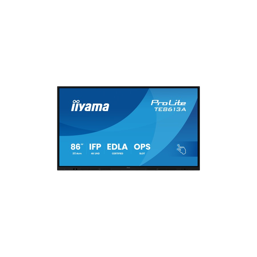 27112-PANTALLA INTERACTIVA 86" EDLA, ANDROID 14, 8/128GB UHD IPS, MM 2X 20W  + 20W SUBWR, 2X HDMI, DP , 2X USB-C,  450CD