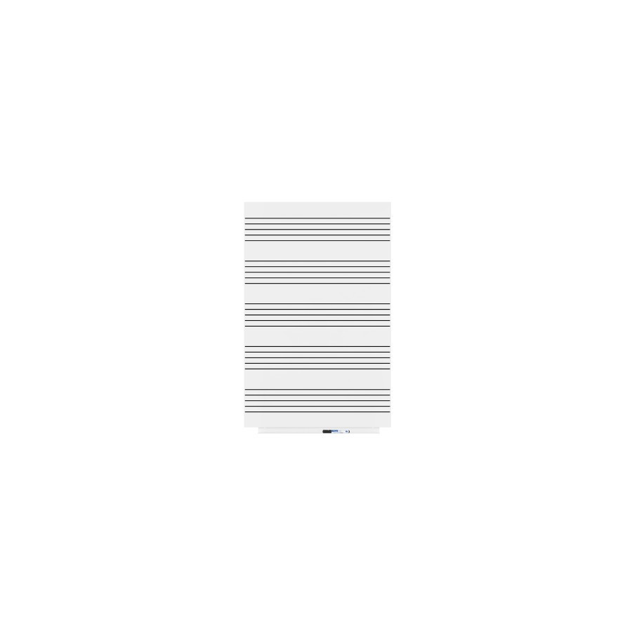 2721-PIZARRA SKINMUSIC 75X115CM LACADA BLANCO CON PENTAGRAMA ROCADA 6420RM
