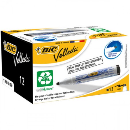 27248-MARCADOR PARA PIZARRA BLANCA 1701 TINTA A BASE DE ALCOHOL TRAZO 1,5MM. NEGRO VELLEDA 904937
