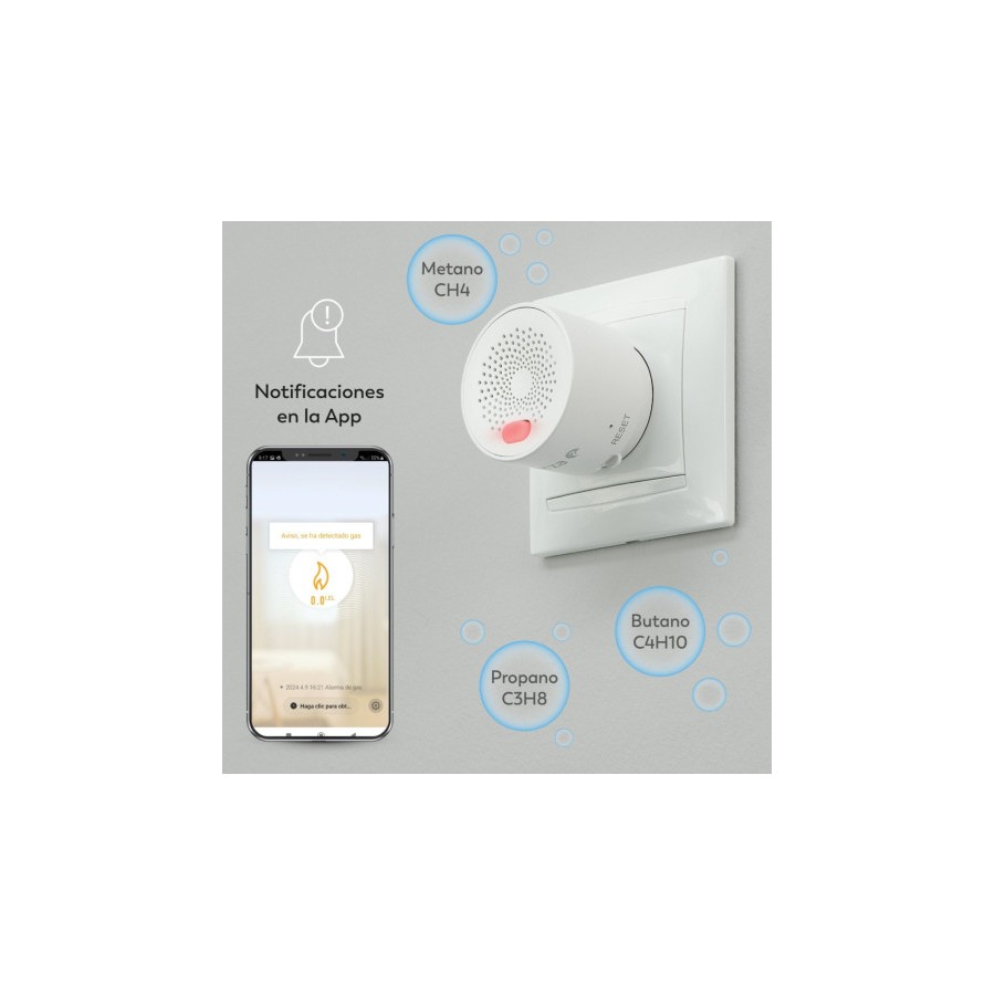 27423-DETECTOR DE SEGURIDAD DE GAS SMART WIFI GARZA 401347C 27423-DETECTOR DE SEGURIDAD DE GAS SMART WIFI GARZA 401347C