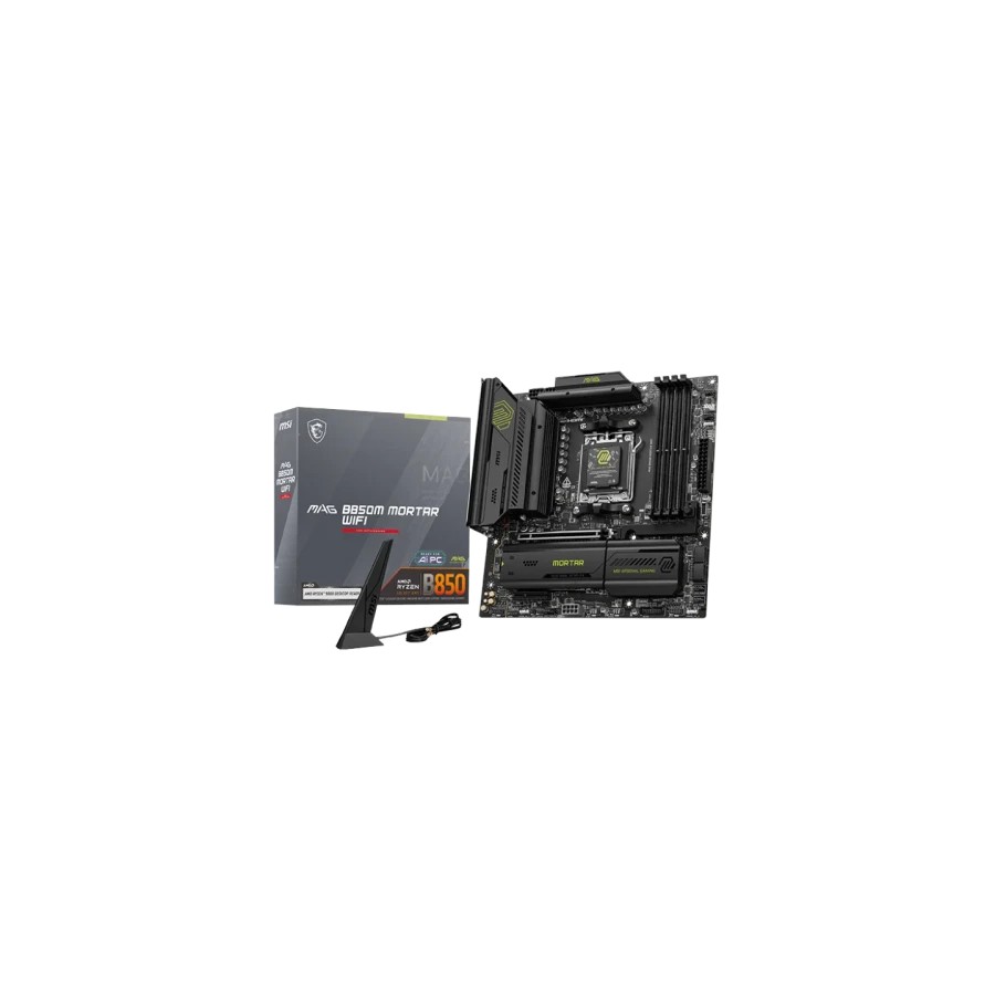 27432-PLACA MSI MAG B850M MORTAR WIFI,AMD,AM5,B850,4DDR5,256GB,1HDMI,4SATA3+3M.2,5GBLAN+WIFI7+BT5.4,9USB3.2,MATX 27432-PLACA MSI MAG B850M MORTAR WIFI,AMD,AM5,B850,4DDR5,256GB,1HDMI,4SATA3+3M.2,5GBLAN+WIFI7+BT5.4,9USB3.2,MATX