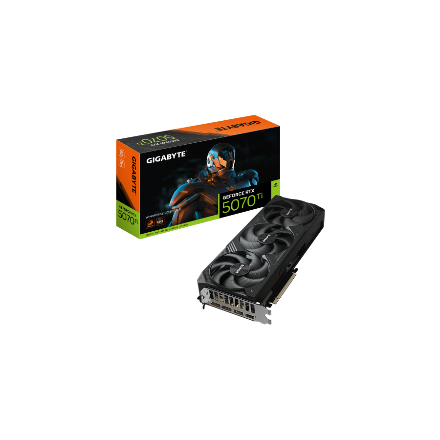 27819-GIGABYTE GeForce RTX 5070 Ti WINDFORCE OC SFF 16G Tarjeta Grafica - 16GB GDDR7, 256 bits, PCI-E 5.0, XXXX MHz Core