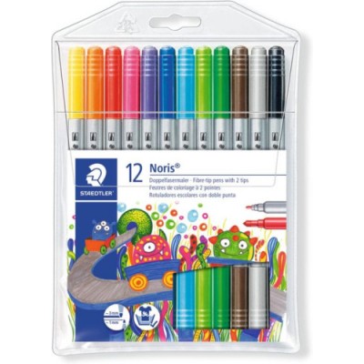 ESTUCHE CARToN CON 24 ROTULADORES DOBLE PUNTA COLORES PASTEL STAEDTLER 3200 C24P