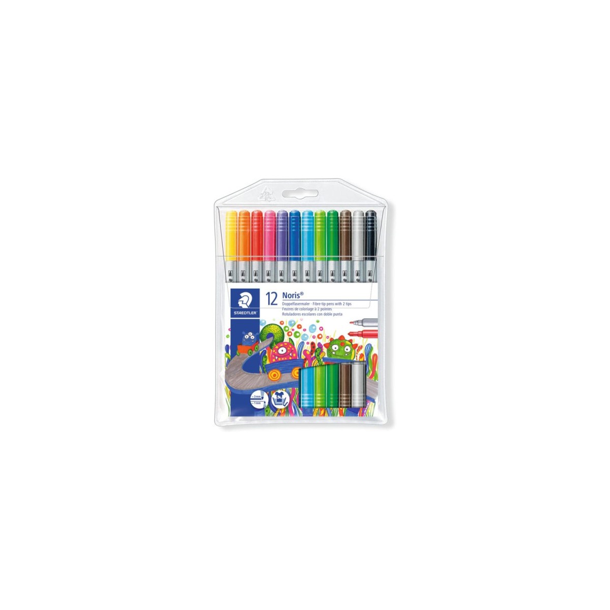 ESTUCHE CARToN CON 24 ROTULADORES DOBLE PUNTA COLORES PASTEL STAEDTLER 3200 C24P