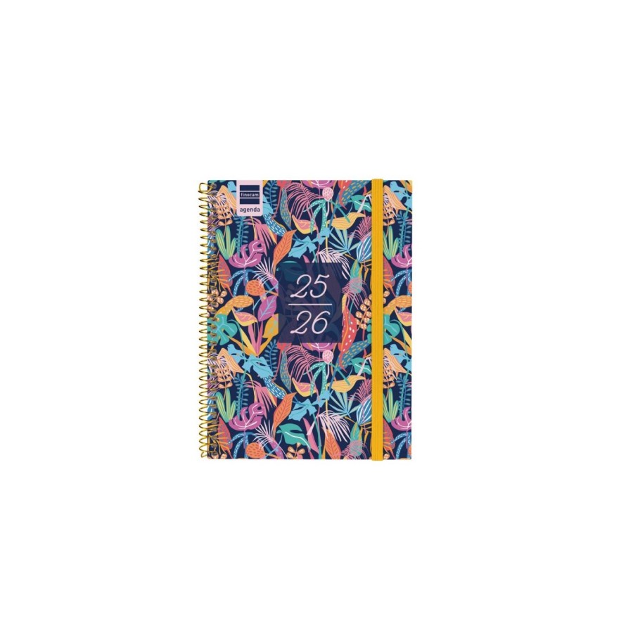 28436-AGENDA ESCOLAR 2025-2026 SECUNDARIA 4o 155X212 SEMANA VISTA HORIZONTAL TROPICAL+ FINOCAM 634205026