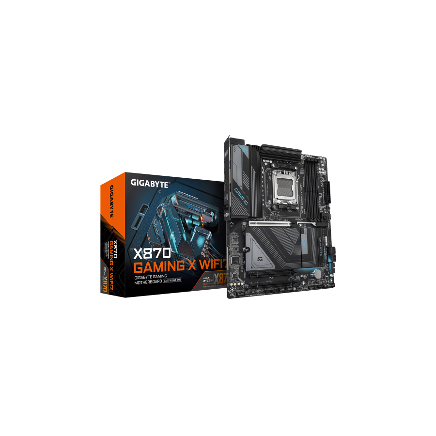 28569-GIGABYTE Placa Base X870 GAMING X WIFI7 - Compatible con CPUs AMD Ryzen 9000, 16+2+2 fases VRM, hasta 8000MHz DDR5 28569-GIGABYTE Placa Base X870 GAMING X WIFI7 - Compatible con CPUs AMD Ryzen 9000, 16+2+2 fases VRM, hasta 8000MHz DDR5