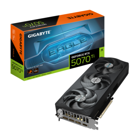 28582-GIGABYTE GeForce RTX 5070 Ti EAGLE OC SFF 16G Tarjeta Grafica - 16GB GDDR7, 256 bits, PCI-E 5.0, XXXX MHz Core Clo