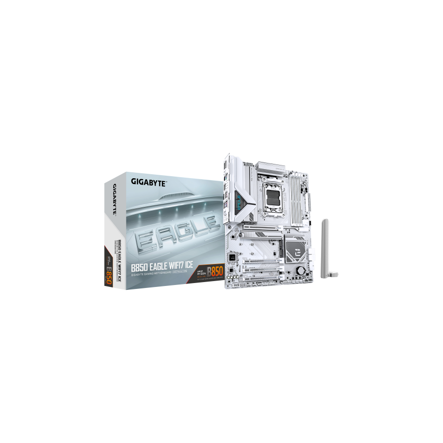 28592-GIGABYTE B850 EAGLE WIFI7 ICE Placa base - Procesadores AMD Ryzen serie 9000, VRM digital de 8+2+2 fases, hasta 82 28592-GIGABYTE B850 EAGLE WIFI7 ICE Placa base - Procesadores AMD Ryzen serie 9000, VRM digital de 8+2+2 fases, hasta 82