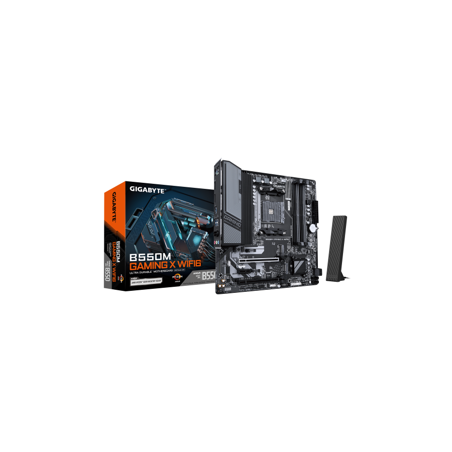 28594-GIGABYTE B550M GAMING X WIFI6 Placa base - Procesadores AMD Ryzen 5000, VRM de 5+3 fases, hasta 3200 MHz DDR4, 1x 28594-GIGABYTE B550M GAMING X WIFI6 Placa base - Procesadores AMD Ryzen 5000, VRM de 5+3 fases, hasta 3200 MHz DDR4, 1x