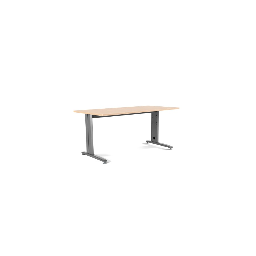 2862-MESA DE OFICINA SERIE METAL 180X80 GRIS / HAYA ROCADA 2003AC01