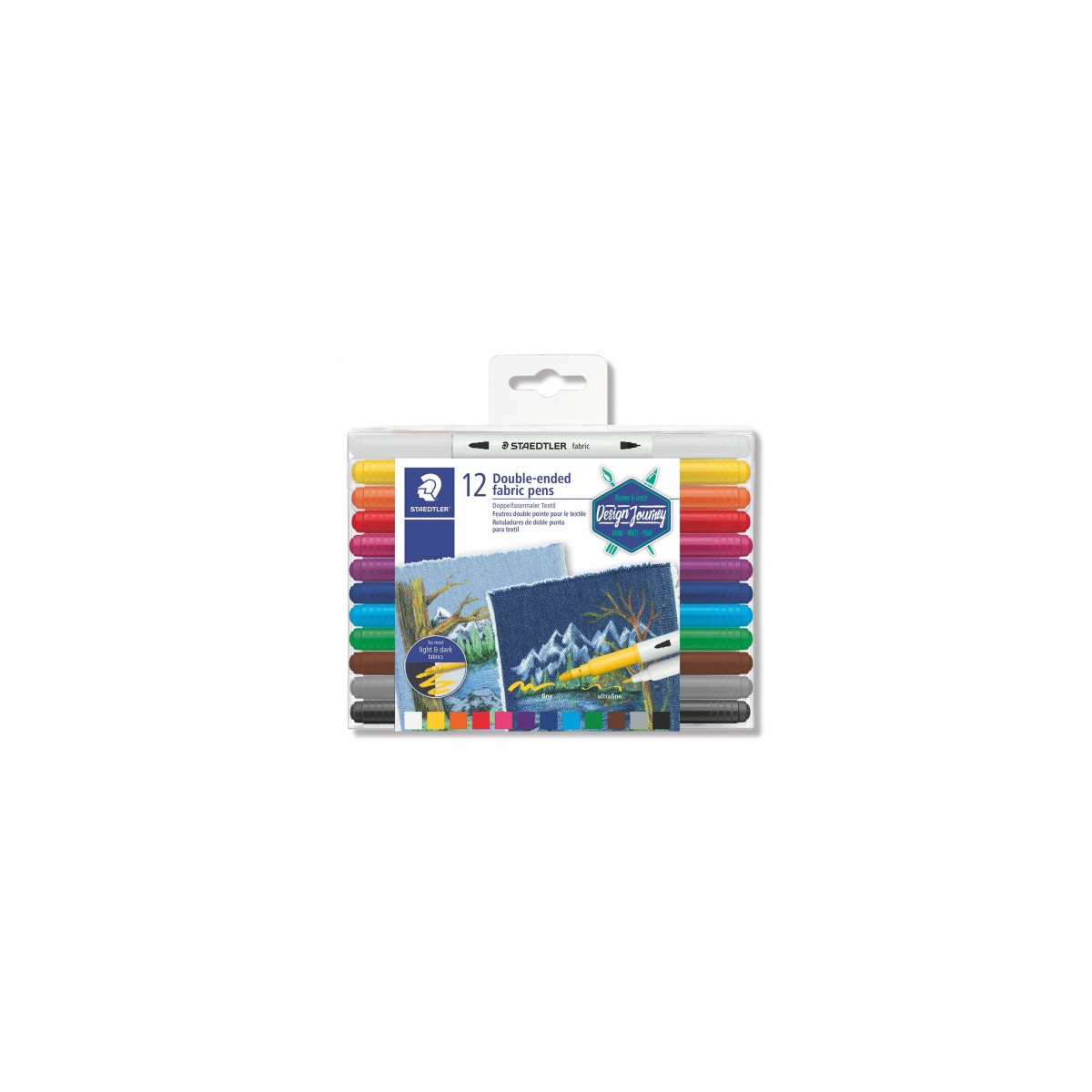 ESTUCHE DE PLaSTICO CON 12 MARCADORES COLORES SURTIDOS STAEDTLER 3190 TB12