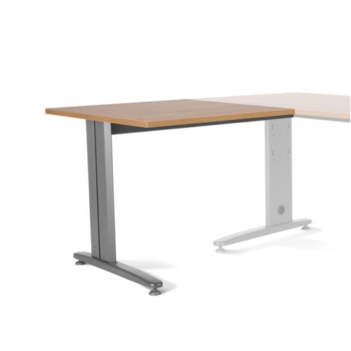 2873-ALA PARA MESA DE OFICINA SERIE METAL 100X60 GRIS / ROBLE ROCADA 2102AC08