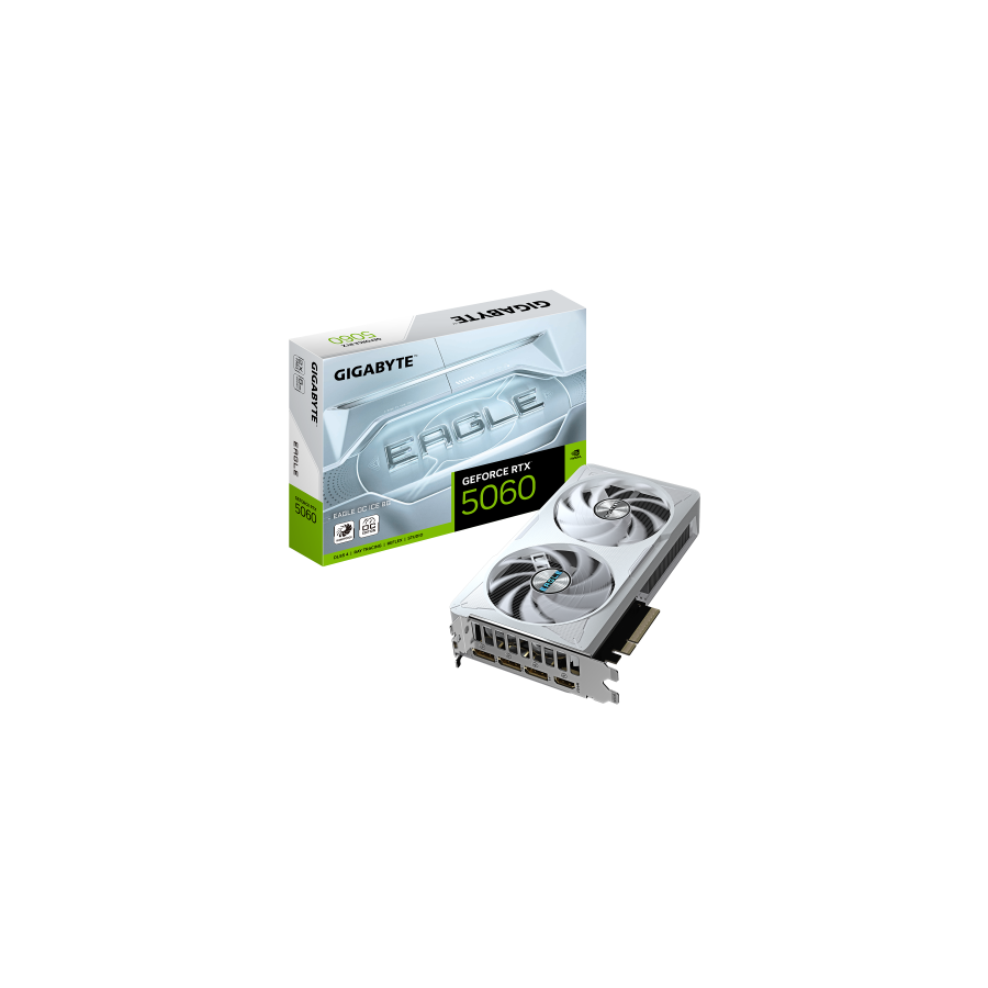 28794-GIGABYTE GeForce RTX 5060 EAGLE OC ICE 8G Tarjeta Grafica - 8GB GDDR7, 128bit, PCI-E 5.0, 2550 MHz Frecuencia del 28794-GIGABYTE GeForce RTX 5060 EAGLE OC ICE 8G Tarjeta Grafica - 8GB GDDR7, 128bit, PCI-E 5.0, 2550 MHz Frecuencia del