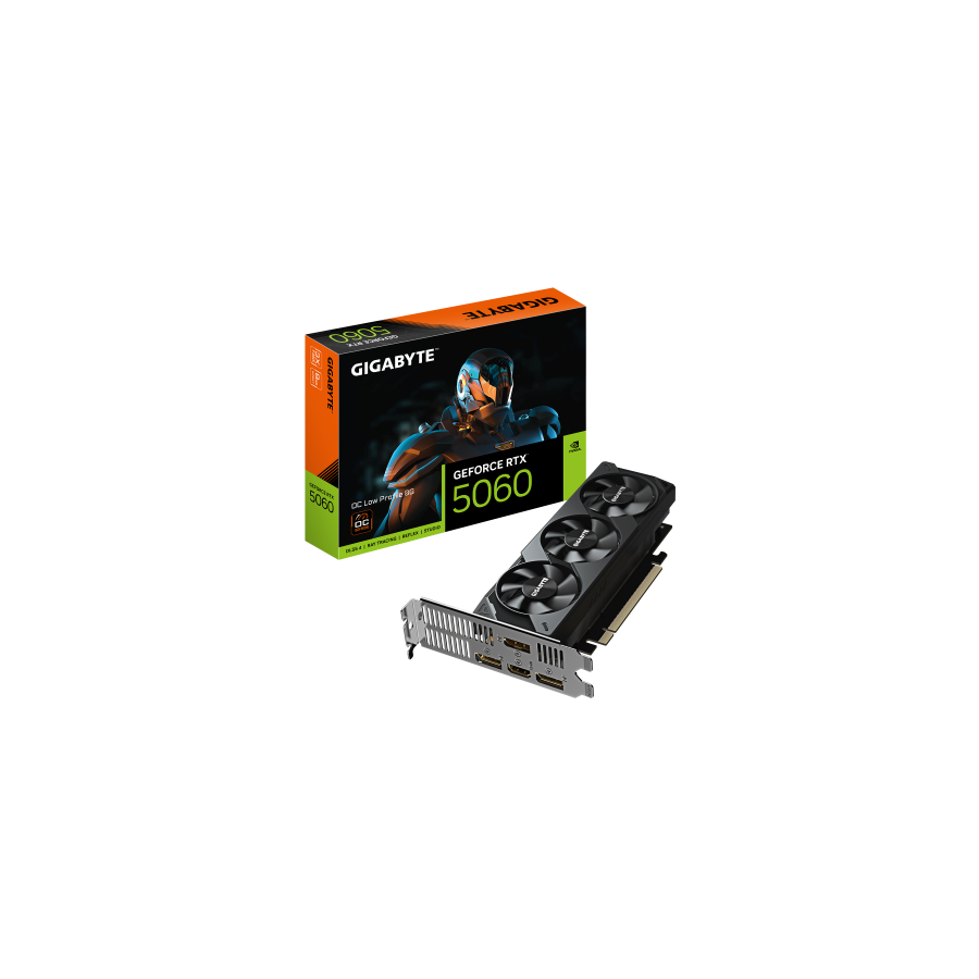 28796-GIGABYTE GeForce RTX 5060 OC Low Profile 8G Tarjeta Grafica - 8GB GDDR7, 128bit, PCI-E 5.0, 2512 MHz Frecuencia de 28796-GIGABYTE GeForce RTX 5060 OC Low Profile 8G Tarjeta Grafica - 8GB GDDR7, 128bit, PCI-E 5.0, 2512 MHz Frecuencia de