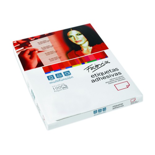 28821-CAJA 100 HOJAS ETIQUETAS ADHESIVAS ILC BLANCA 38X21,2 FABRISA 15292