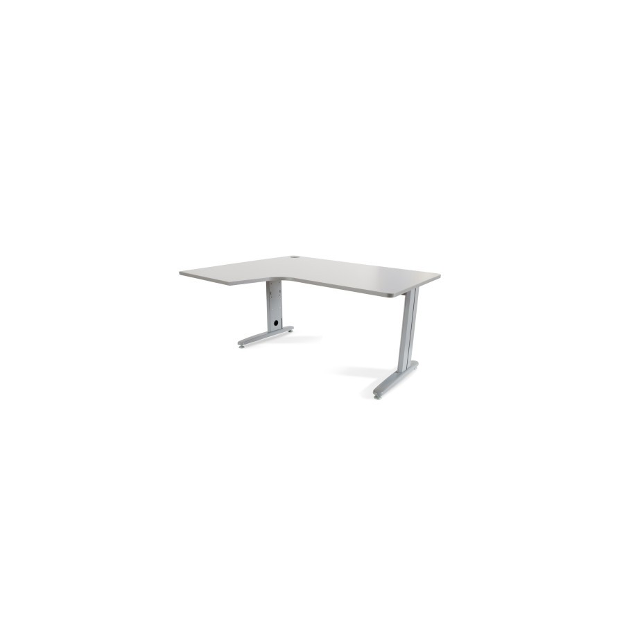 2883-MESA DE OFICINA SERIE METAL FORMA L IZQUIERDA 160X120 GRIS / GRIS  ROCADA 2053AC02