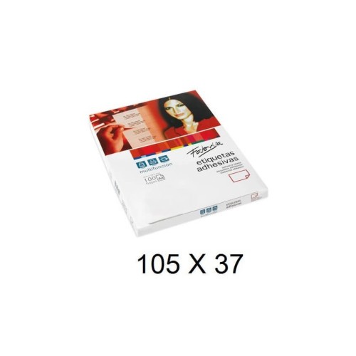 28840-CAJA 100 HOJAS ETIQUETAS ADHESIVAS ILC BLANCA 105X37 FABRISA 15313