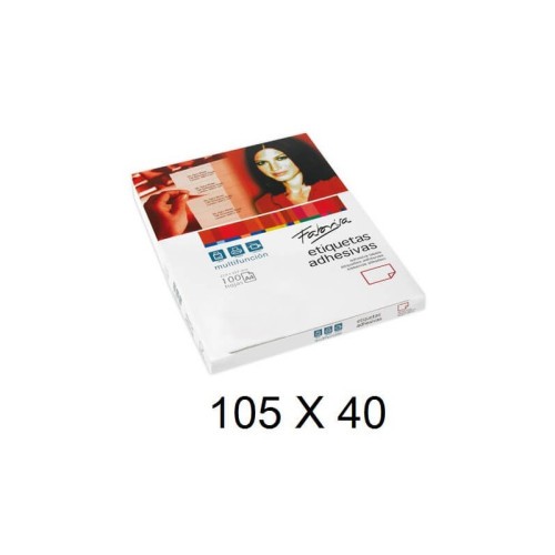 28842-CAJA 100 HOJAS ETIQUETAS ADHESIVAS ILC BLANCA 105X40 FABRISA 15314