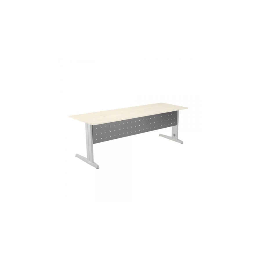 2893-FALDON METALICO GRIS PARA MESA DE OFICINA SERIE METAL MEDIDA 180 CM. ROCADA 2937