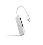 29674-NANOCABLE HUB USB 3.0 4xUSB3.0. USB-A/M-USB 3.0/H ALUM. 18CM
