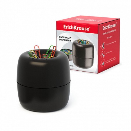 29798-DISPENSADOR PARA LOS CLIPS CON 30 CLIPS DE COLORES ERICH KRAUSE 605