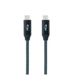 29841-Nanocable Cable USB 3.2 Gen2x2 20Gbps 5A/100W 4K/60Hz USB-C/M-USB-C/M, Gris/Negro, 2 m