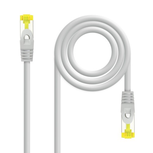 29889-Nanocable Cable Red Latiguillo RJ45 LSZH CAT.6A SFTP AWG26, Gris, 25 cm