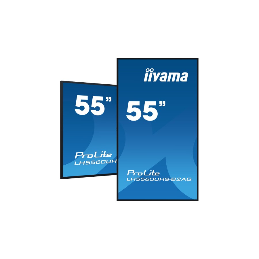 29938-MONITOR IIYAMA 55" UHD, 500CD/M2, LANDSCAPE PORTRAIT, MM 2X 10W, 3X HDMI, USB 2.0 X2, WIFI, LAN, MEDIA PLAY USB, C 29938-MONITOR IIYAMA 55" UHD, 500CD/M2, LANDSCAPE PORTRAIT, MM 2X 10W, 3X HDMI, USB 2.0 X2, WIFI, LAN, MEDIA PLAY USB, C