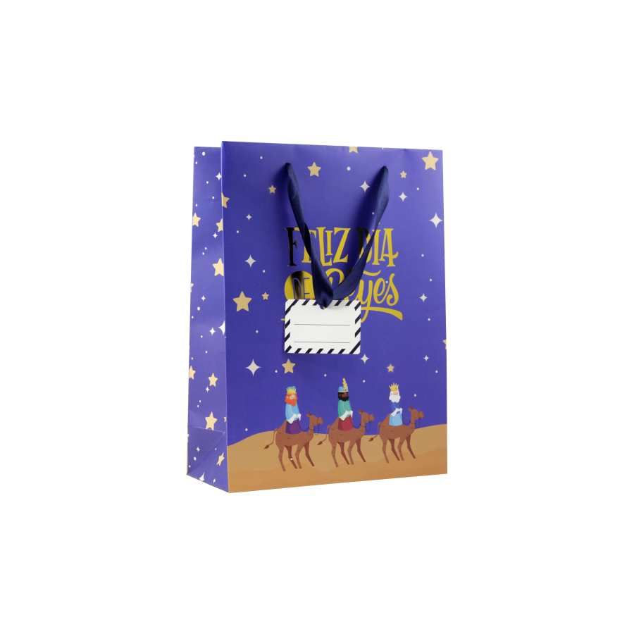 29970-BOLSA PAPEL REYES MAGOS M (27X12X37 CM) FOIL CON TARJETA COLGANTE COLORES SURTIDOS BISMARK 333600 29970-BOLSA PAPEL REYES MAGOS M (27X12X37 CM) FOIL CON TARJETA COLGANTE COLORES SURTIDOS BISMARK 333600