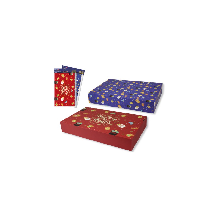 29978-CAJA PLEGABLE REYES MAGOS (43x26x6,5 CM) COLORES SURTIDOS BISMARK 333604 29978-CAJA PLEGABLE REYES MAGOS (43x26x6,5 CM) COLORES SURTIDOS BISMARK 333604