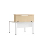 3019-MODULO RECEPCION ALTILLO 100CM HAYA / HAYA. MEDIDAS 100X40X30CM. (MESA NO INCLUIDA EN EL PRECIO, SE COMPRA APARTE)