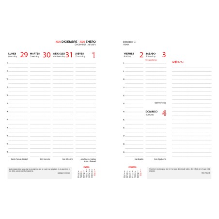 30196-AGENDA 2026 PARIS S/V 15x21 NEGRO CASTELLANO INGRAF 356572
