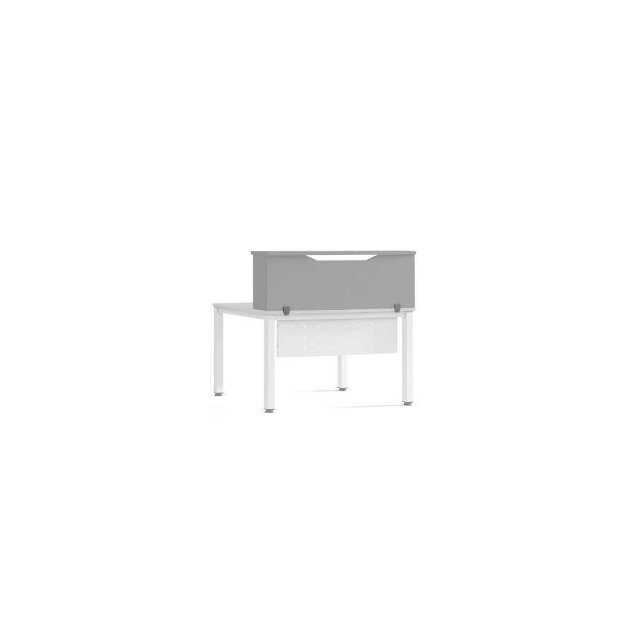 3021-MODULO RECEPCION ALTILLO 100CM GRIS / GRIS. MEDIDAS 100X40X30CM. (MESA NO INCLUIDA EN EL PRECIO, SE COMPRA APARTE) 3021-MODULO RECEPCION ALTILLO 100CM GRIS / GRIS. MEDIDAS 100X40X30CM. (MESA NO INCLUIDA EN EL PRECIO, SE COMPRA APARTE)