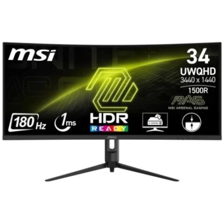 30322-MSI MONITOR MAG 342CQR E2. 34" VA CURVO 1500R. 3440X1440 (UW