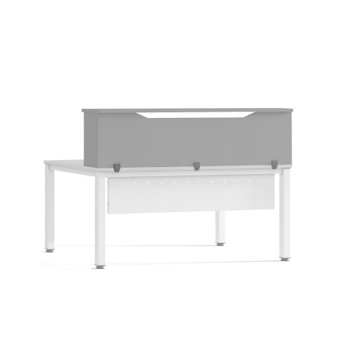 3037-MODULO RECEPCION ALTILLO 140CM GRIS / GRIS. MEDIDAS 140X40X30CM. (MESA NO INCLUIDA EN EL PRECIO, SE COMPRA APARTE)