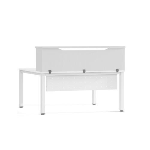 3041-MODULO RECEPCION ALTILLO 140CM BLANCO / BLANCO. MEDIDAS 140X40X30CM. (MESA NO INCLUIDA EN EL PRECIO, SE COMPRA APAR