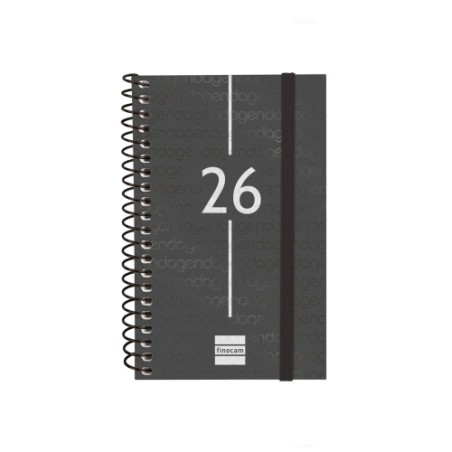 30464-AGENDA 2026 BASIC YEAR E3 79X127MM SEMANA VISTA HORIZONTAL NEGRO FINOCAM 741426026