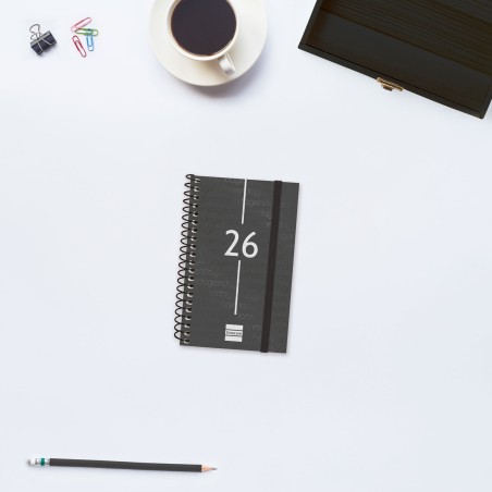 30465-AGENDA 2026 BASIC YEAR E3 79X127MM SEMANA VISTA HORIZONTAL NEGRO FINOCAM 741426026